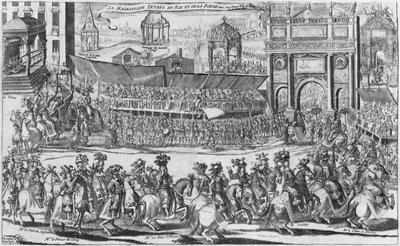 Der Einzug von Ludwig XIV. und Marie-Therese von Österreich in Paris am 26. August 1660 von Gabriel Ladame